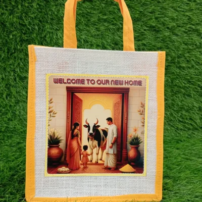 House warming return gift bag - Jute bag | Pack of 25 bags @Rs. 29/bag +GST (5%)
